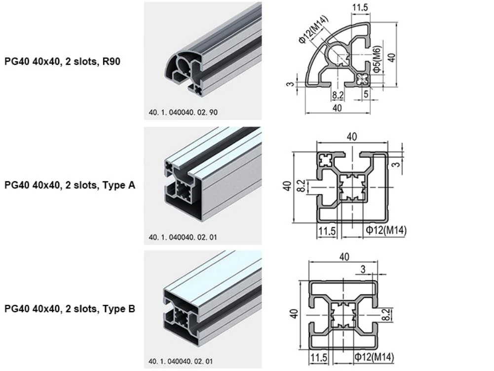 Custom 6063 20 30 40 45 50 60 Series Anodized Industrial Aluminum Profile Supplier T Slot Extruded Modular Frame System Aluminium Extrusion Profile