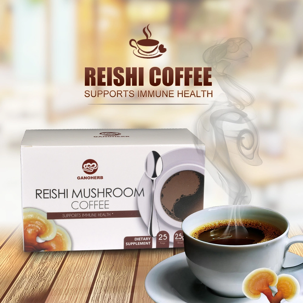 Reishi Coffee OEM Manufacturer Private Label Herbal Supplements Ganoderma Extract Instant Coffee